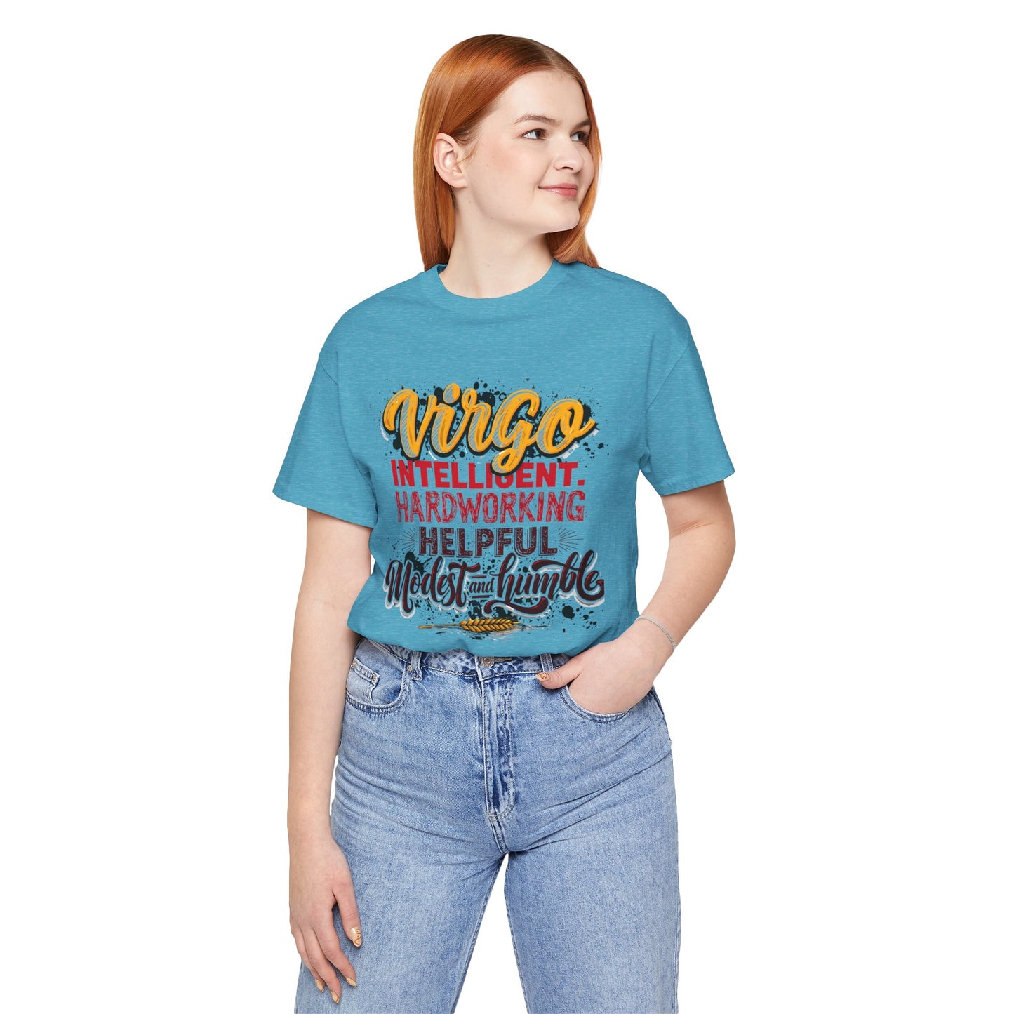 Virgo T‑Shirt for Her — "Intelligent, Hardworking, Helpful, Modest & Humble" Zodiac Tee