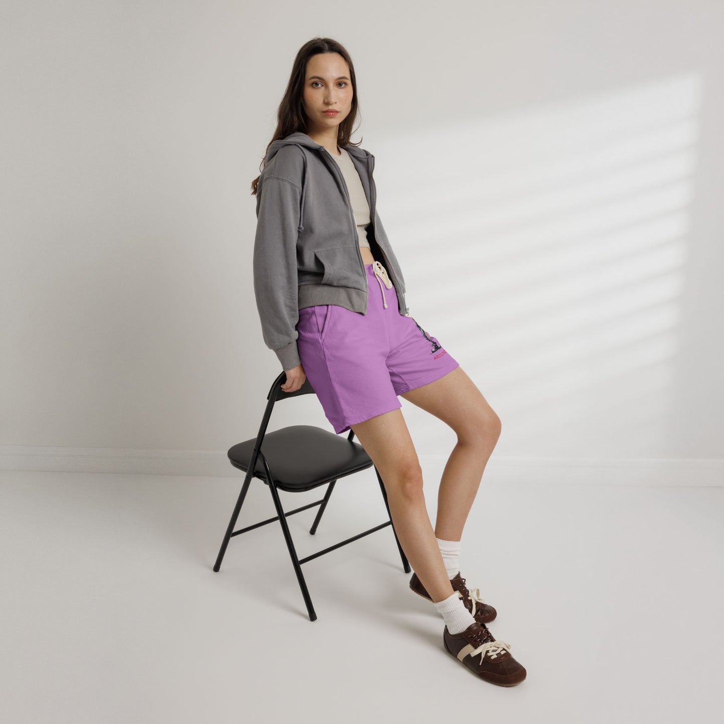 Don't Around Sweat Shorts — Graphic Clown Illustration Fleece Shorts