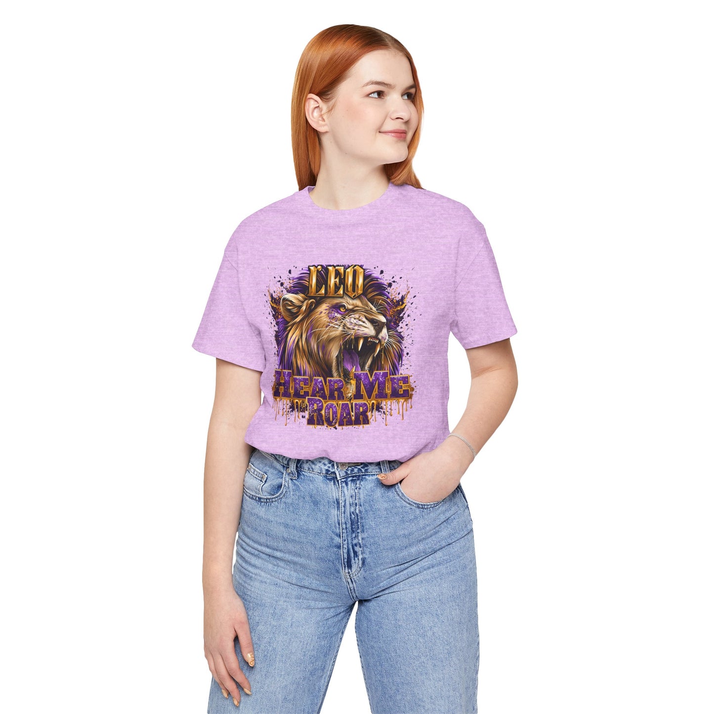 Leo-Hear Me Roar-Zodiac Unisex Jersey Short Sleeve Tee