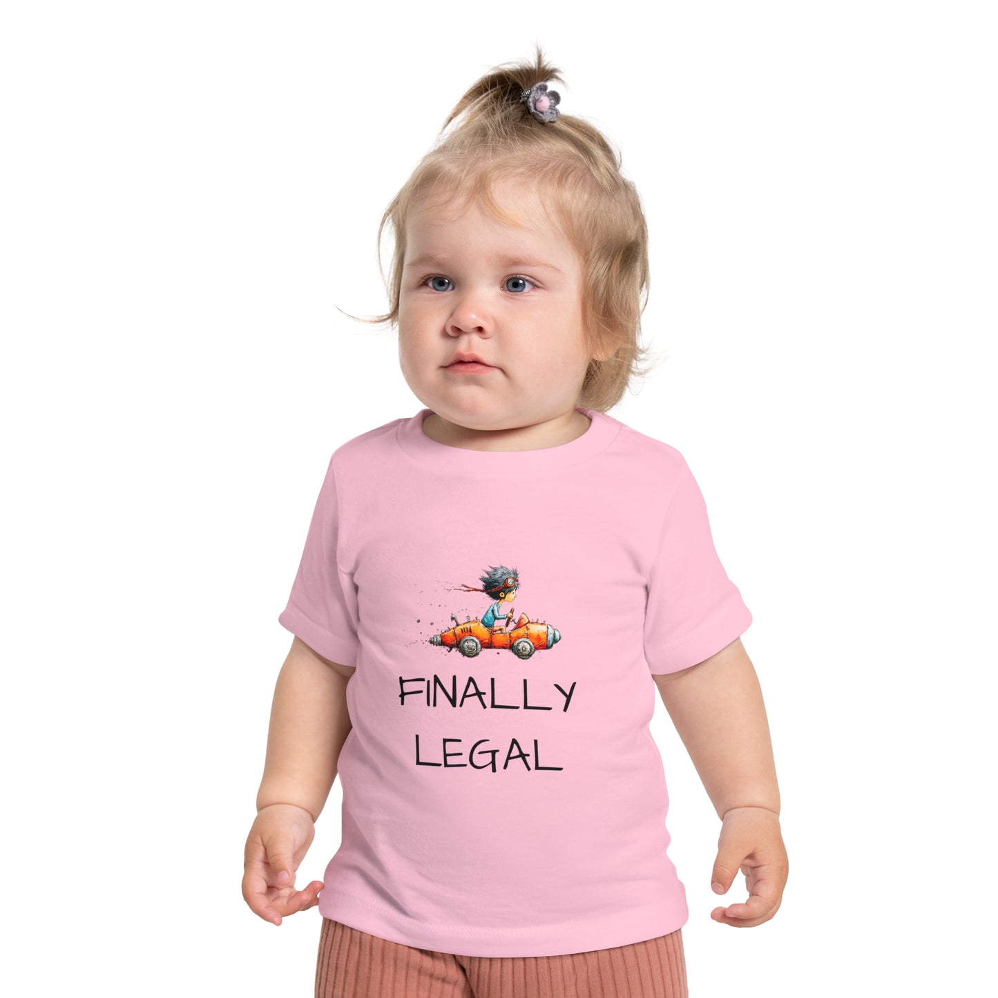 Baby T-Shirt "Finally Legal" Cute Car Design – Newborn & Infant Celebration Tee