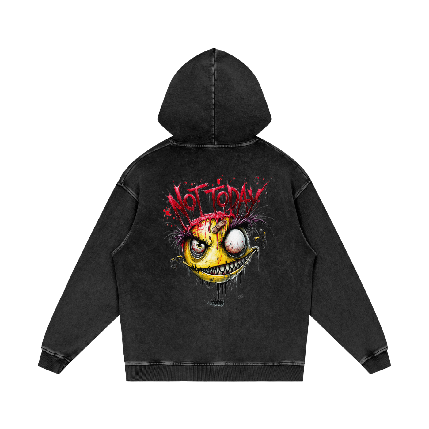 Unhinged — Not Today Snow Washed Hoodie