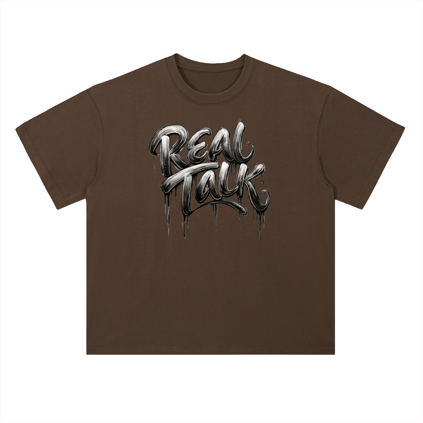 Real Talk-Heavyweight Drop Shoulder Cotton T-Shirt