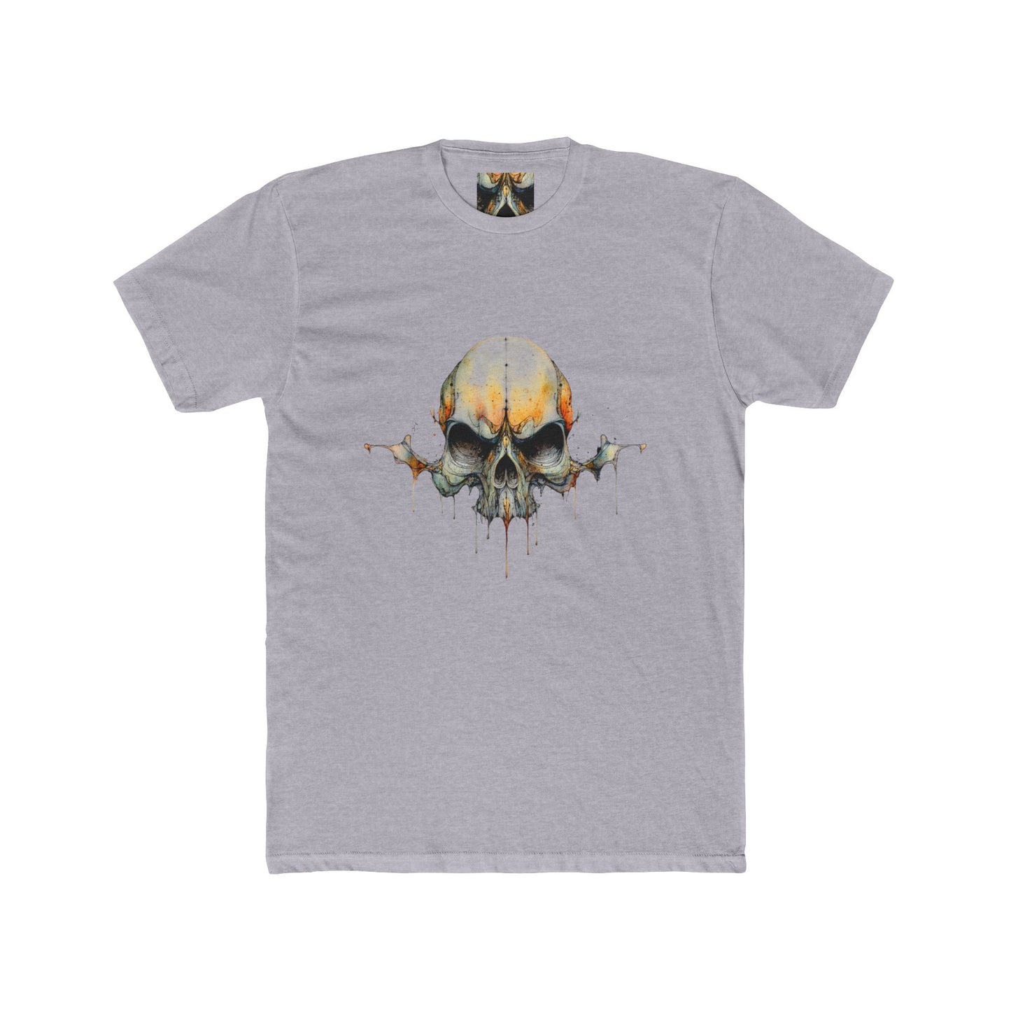 Skull Drip Graphic Tee — Watercolor Skull T-Shirt