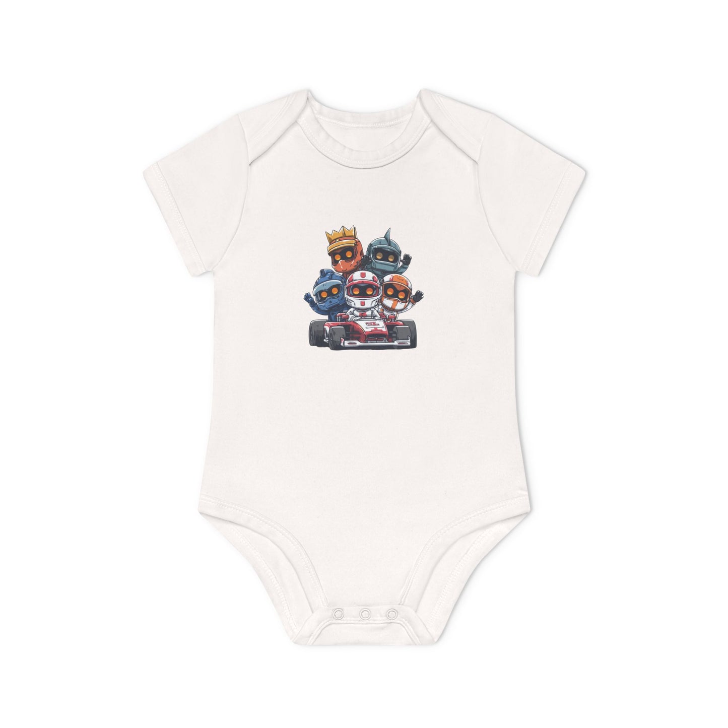 Baby Bodysuit — Cute Racing Kart Crew Graphic Organic Infant One-Piece