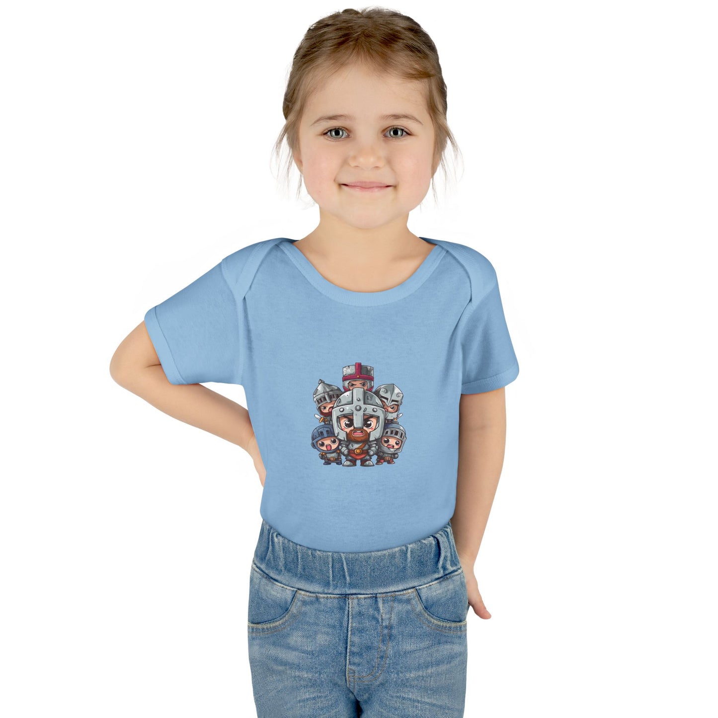 Baby Bodysuit — Cute Cartoon Viking Family Graphic