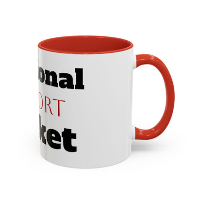 Emotional Support Bucket Coffee Mug — Funny Mental Health Support Accent Mug (11/15oz)