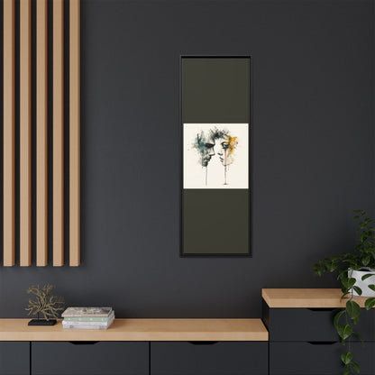 Framed Matte Canvas Art — Abstract Watercolor Faces Wall Print