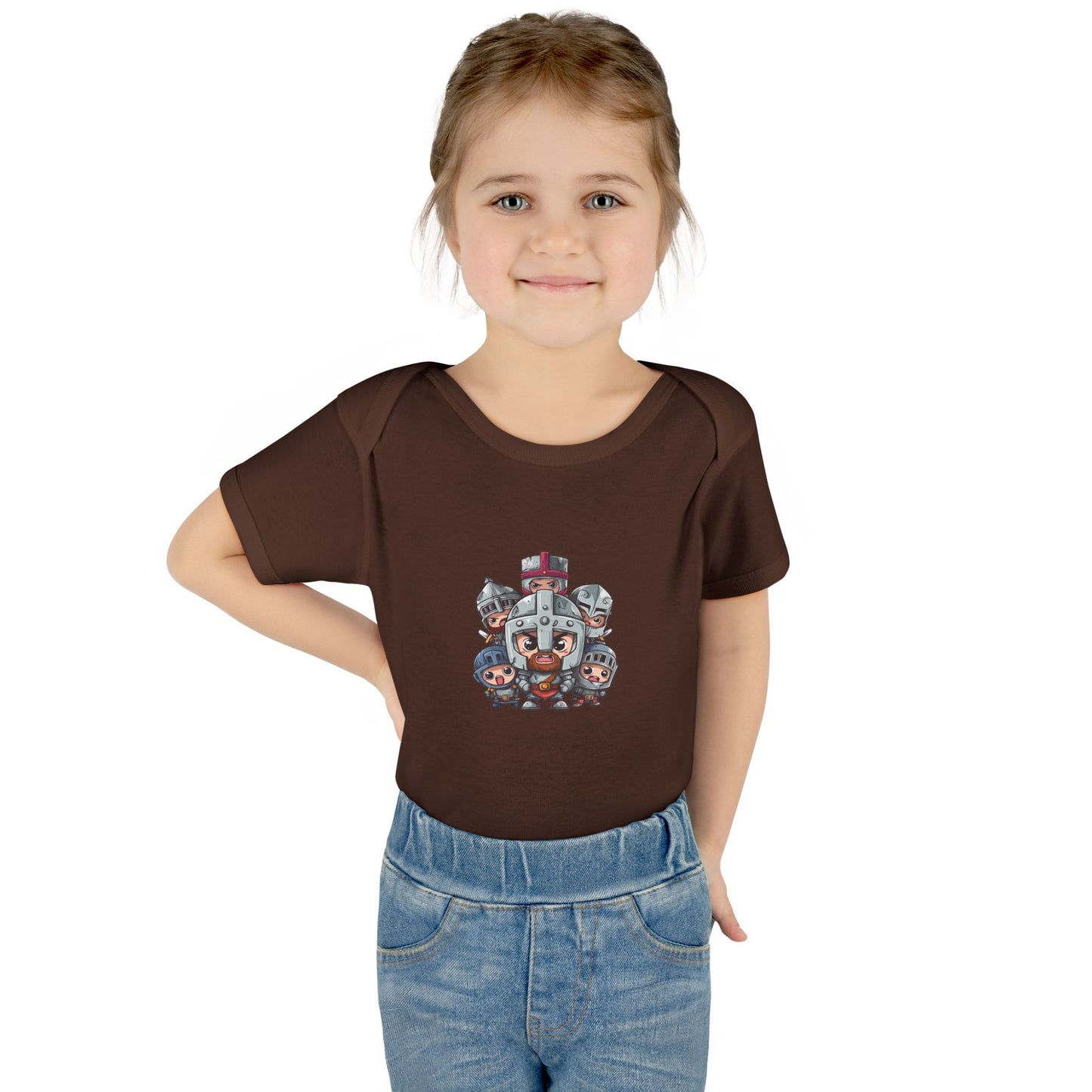 Baby Bodysuit — Cute Cartoon Viking Family Graphic