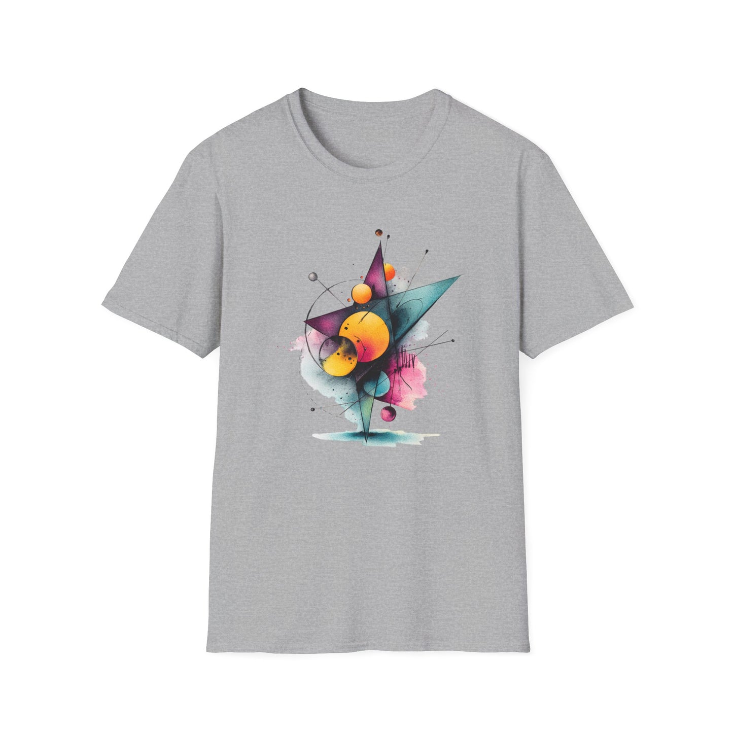 Abstract Geometric Planet Art T-Shirt