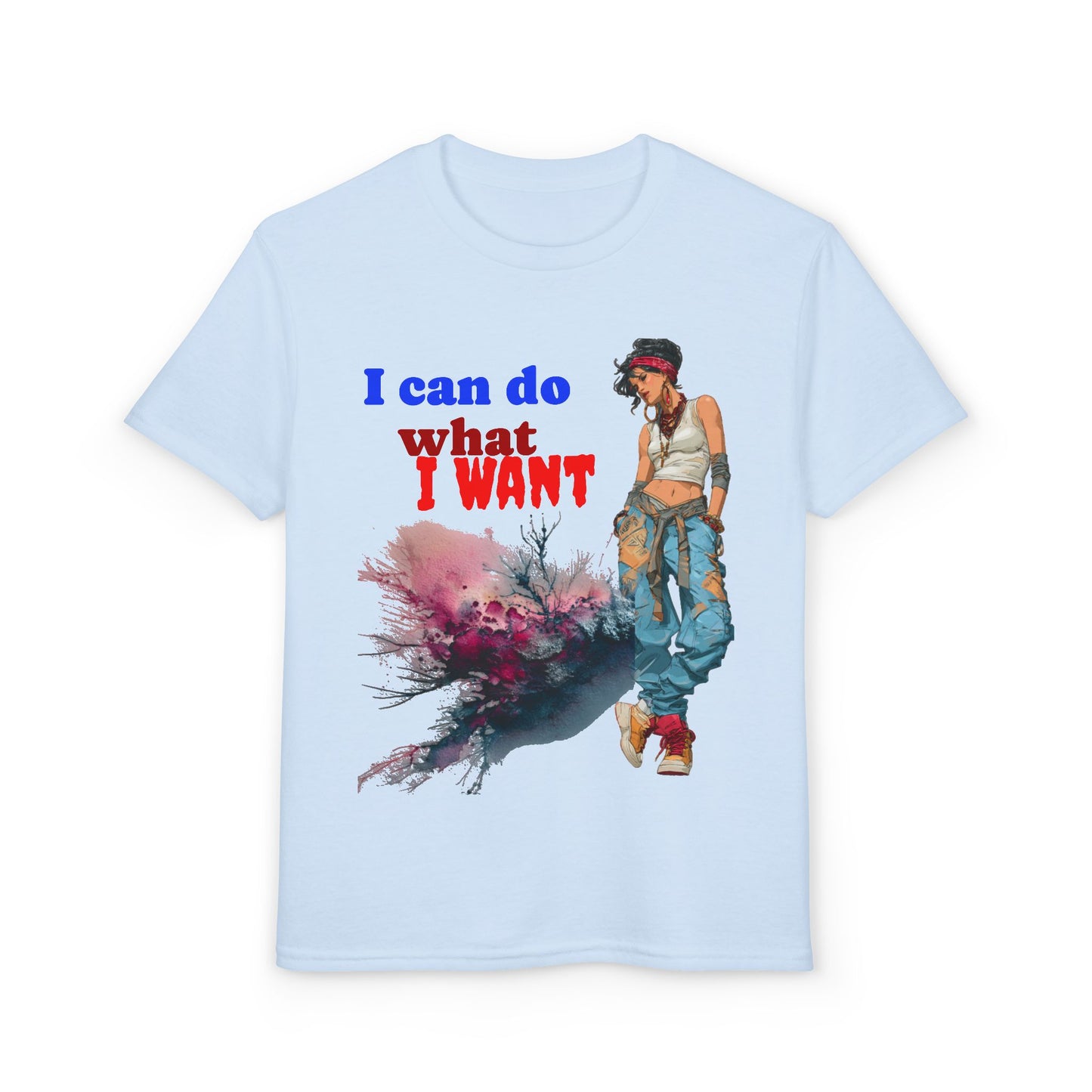 Girls Youth T-Shirt — "I Can Do What I Want" Street Style Graphic Tee