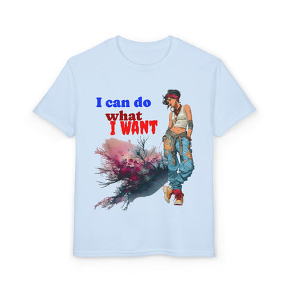 Girls Youth T-Shirt — "I Can Do What I Want" Street Style Graphic Tee