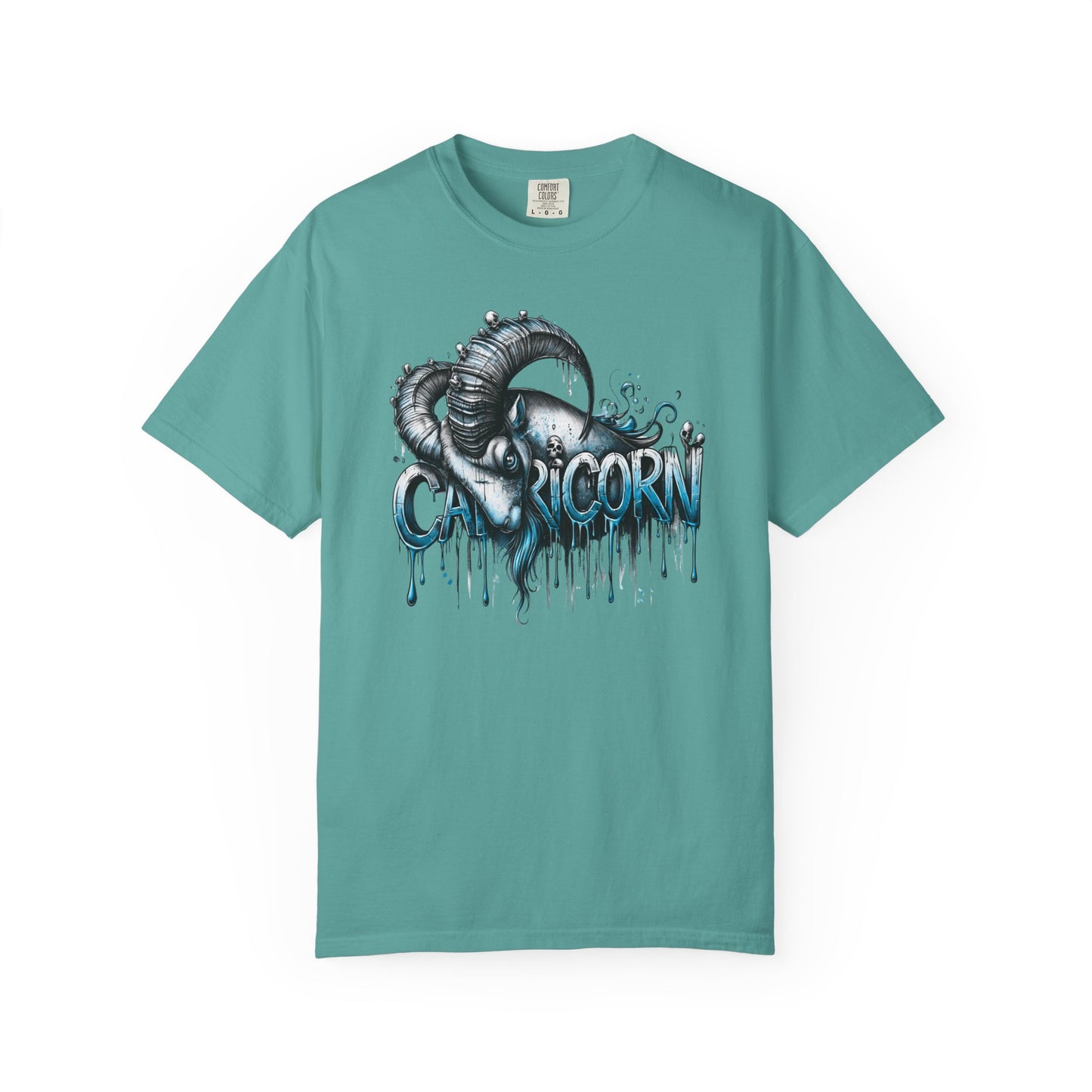 Capricorn-Zodiac Graphic Tee (Goat Horn Illustration)