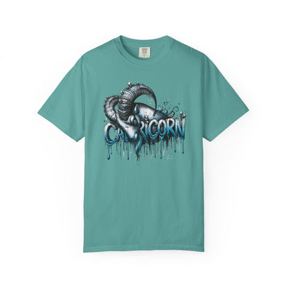 Capricorn-Zodiac Graphic Tee (Goat Horn Illustration)