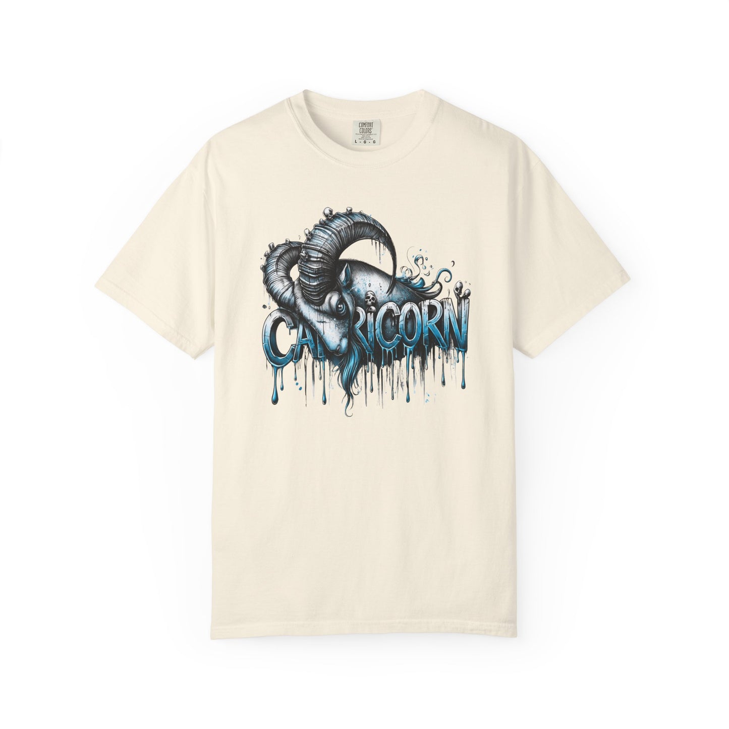 Capricorn-Zodiac Graphic Tee (Goat Horn Illustration)
