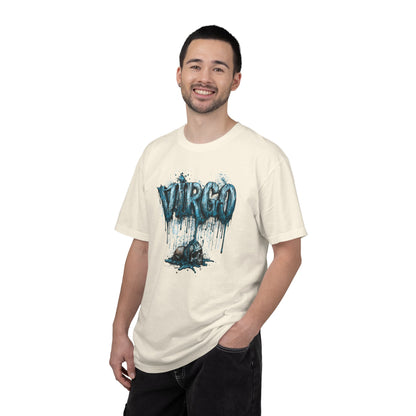 Virgo Graphic T-Shirt — Grunge Zodiac Tee with 'Virgo' Dripping Design