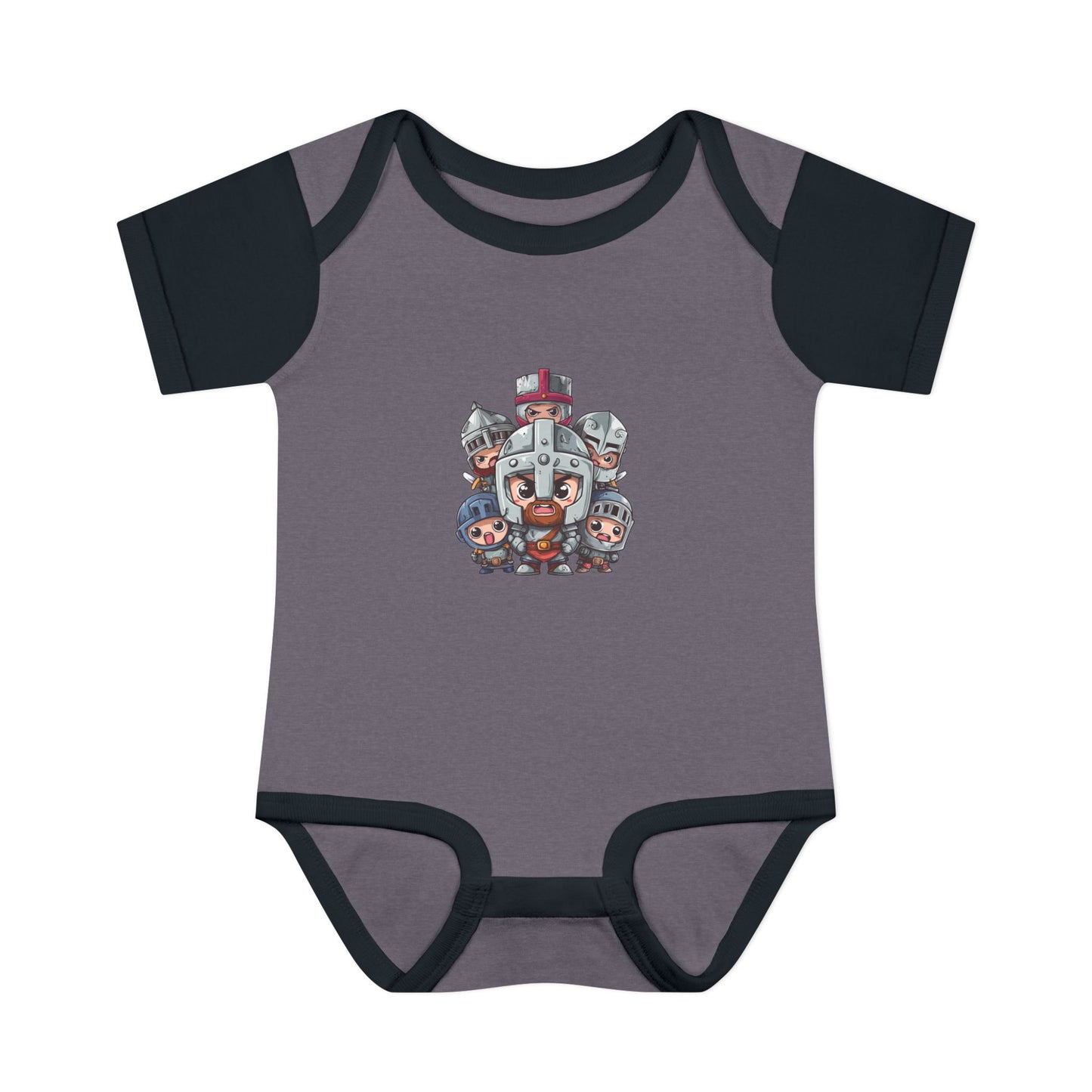 Baby Bodysuit — Cute Cartoon Viking Family Graphic