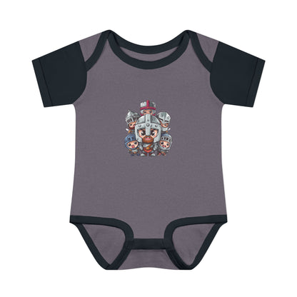 Baby Bodysuit — Cute Cartoon Viking Family Graphic
