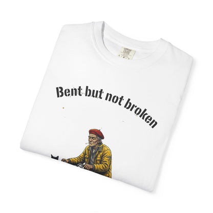 T-Shirt — "Bent but not broken" Vintage Bicyclist Graphic Tee