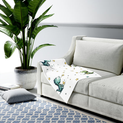 Dinosaur Star Baby Swaddle Blanket — Soft Nursery Receiving Blanket for Newborns