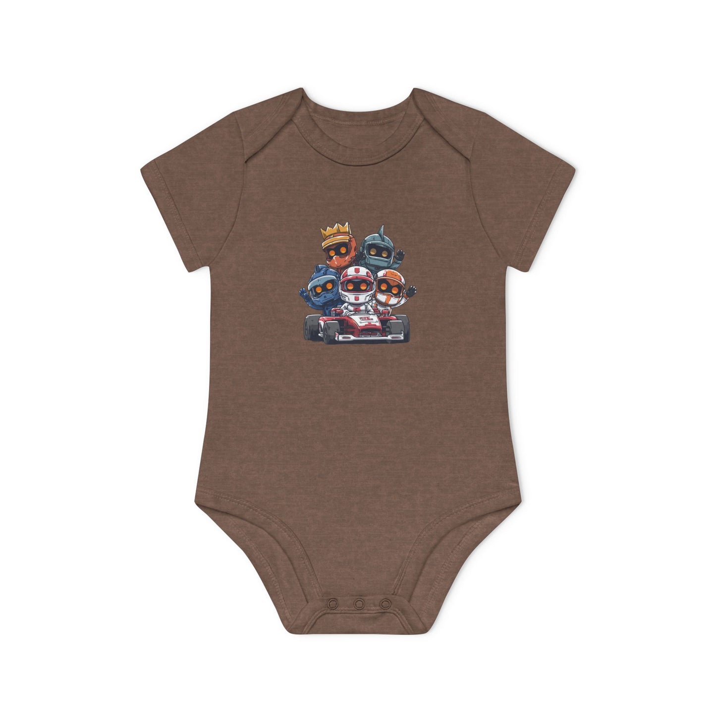 Baby Bodysuit — Cute Racing Kart Crew Graphic Organic Infant One-Piece
