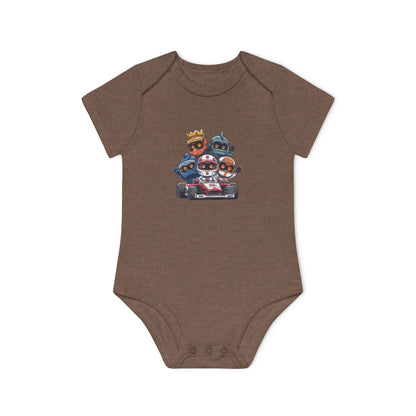 Baby Bodysuit — Cute Racing Kart Crew Graphic Organic Infant One-Piece