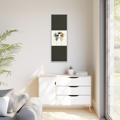 Framed Matte Canvas Art — Abstract Watercolor Faces Wall Print