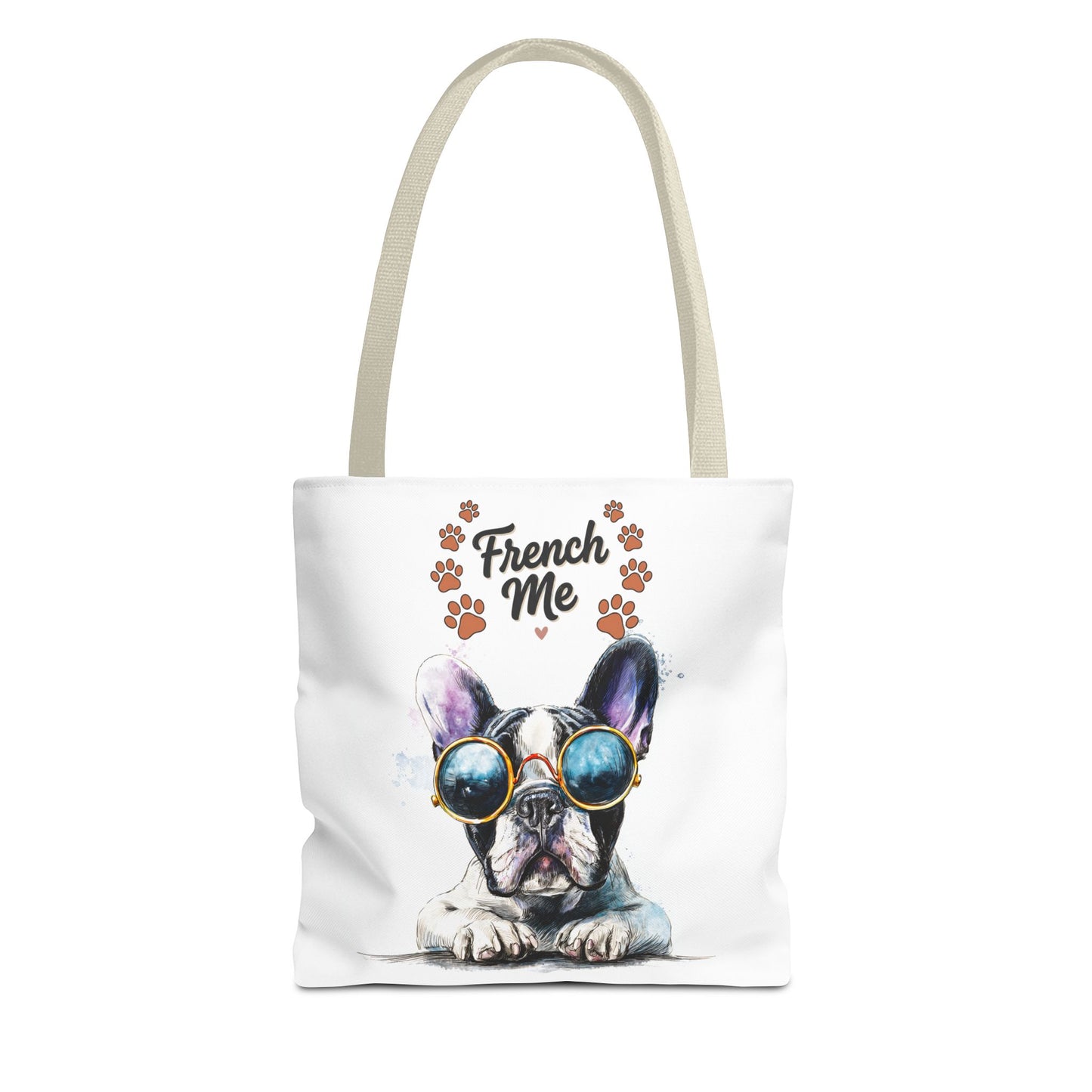 Frenchie Sunglasses Tote Bag — Cute French Bulldog Beach & Grocery Tote