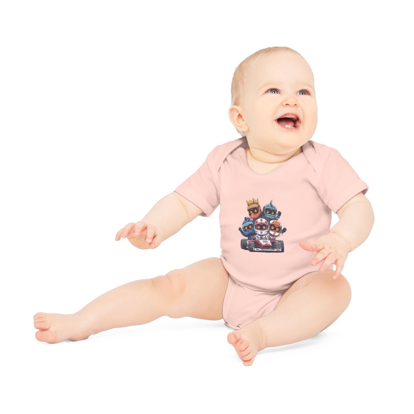 Baby Bodysuit — Cute Racing Kart Crew Graphic Organic Infant One-Piece