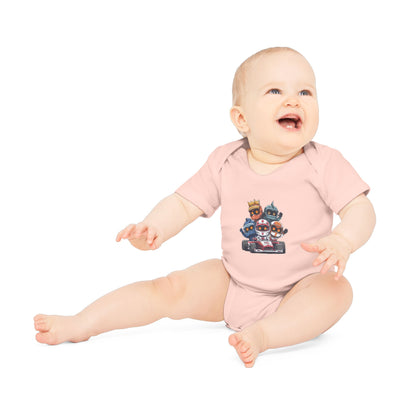 Baby Bodysuit — Cute Racing Kart Crew Graphic Organic Infant One-Piece