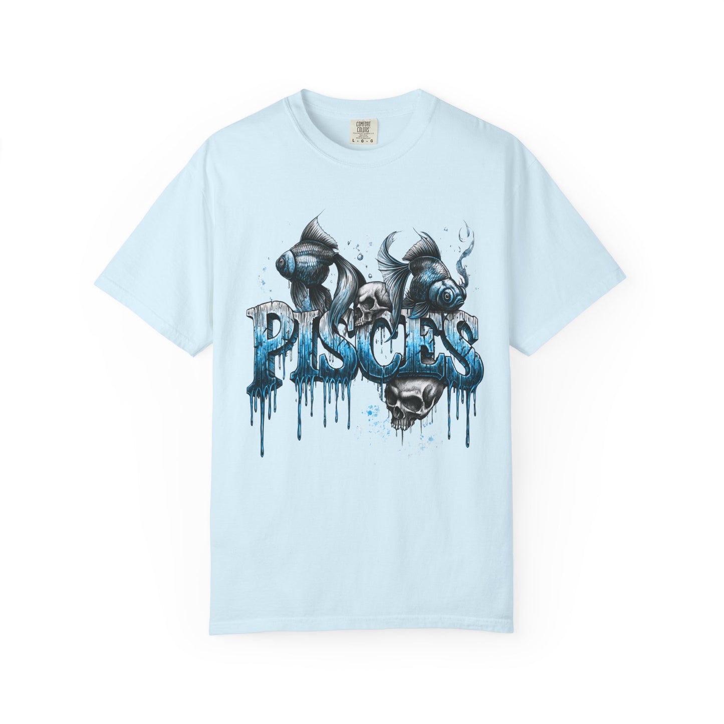Pisces Zodiac T-Shirt — Artistic Drip Fish Graphic Tee