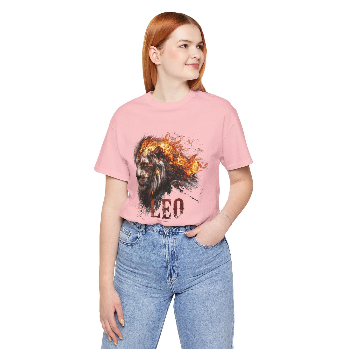 Leo Fire Lion Zodiac T‑Shirt — Bold Flaming Lion Graphic Tee for Leo Birthday