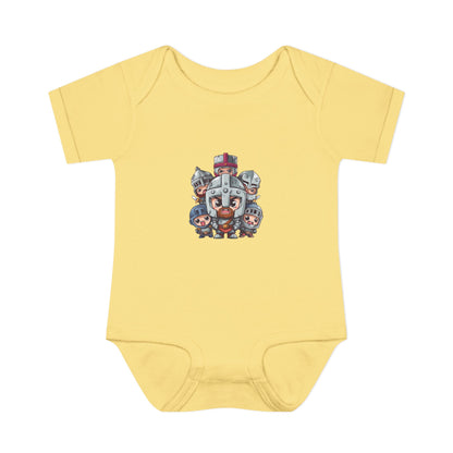 Baby Bodysuit — Cute Cartoon Viking Family Graphic