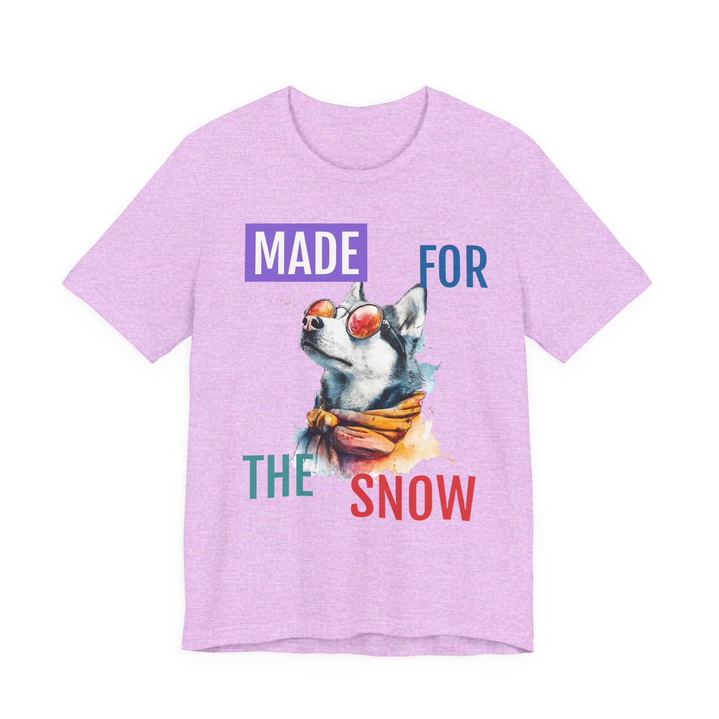 Made for the Snow — Watercolor Husky Winter Tee