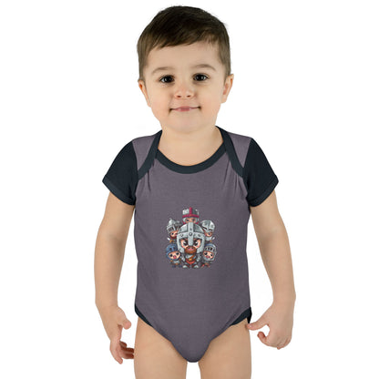 Baby Bodysuit — Cute Cartoon Viking Family Graphic