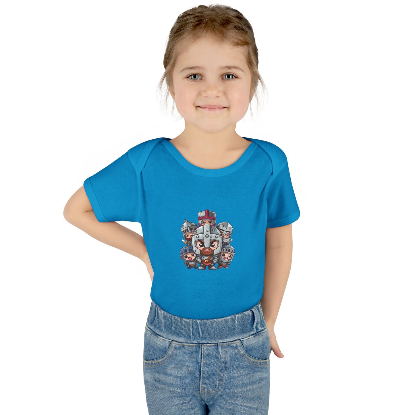 Baby Bodysuit — Cute Cartoon Viking Family Graphic