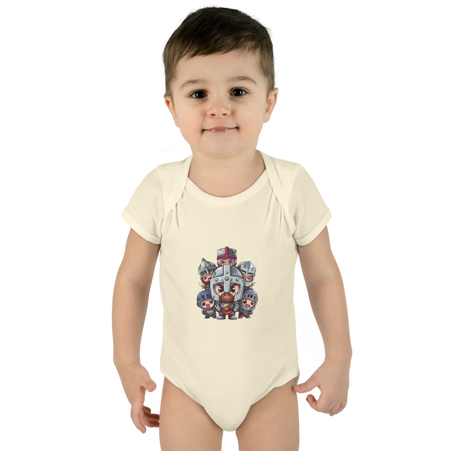 Baby Bodysuit — Cute Cartoon Viking Family Graphic