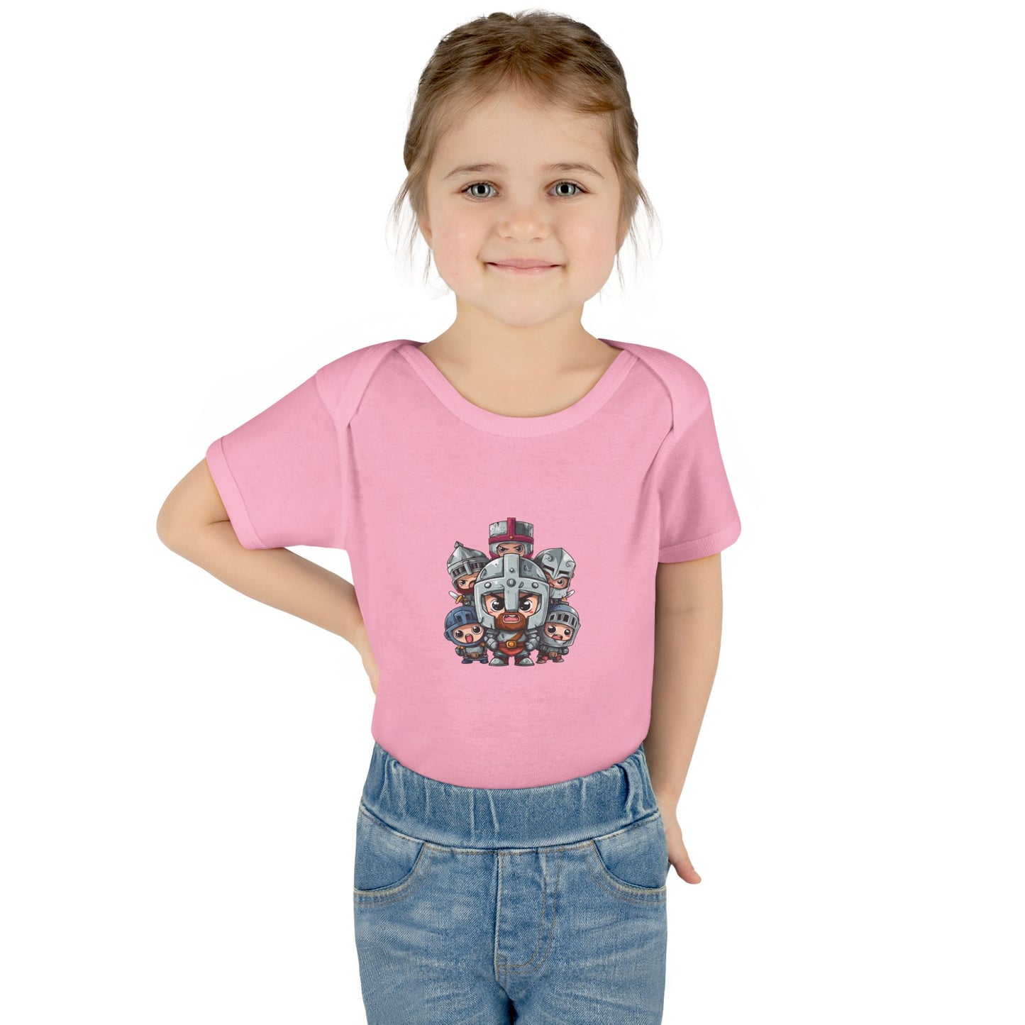 Baby Bodysuit — Cute Cartoon Viking Family Graphic