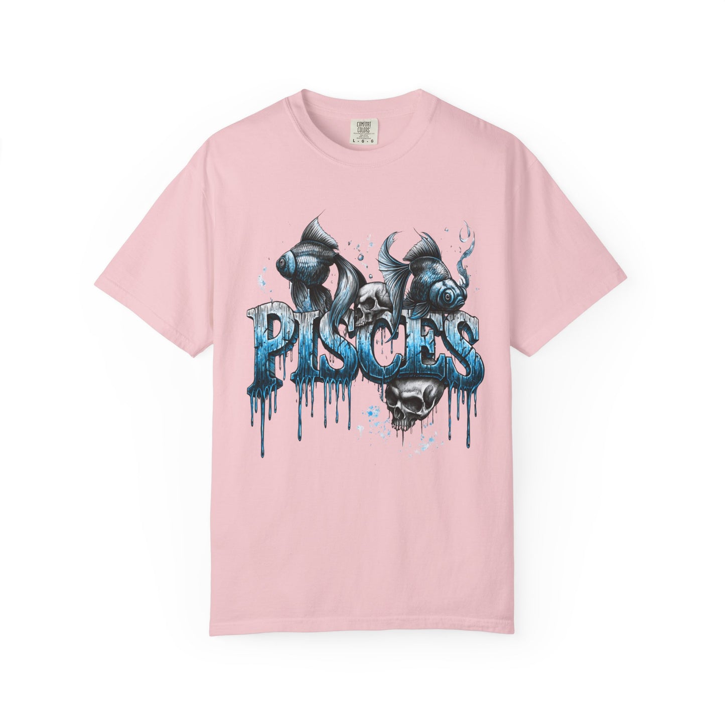 Pisces Zodiac T-Shirt — Artistic Drip Fish Graphic Tee
