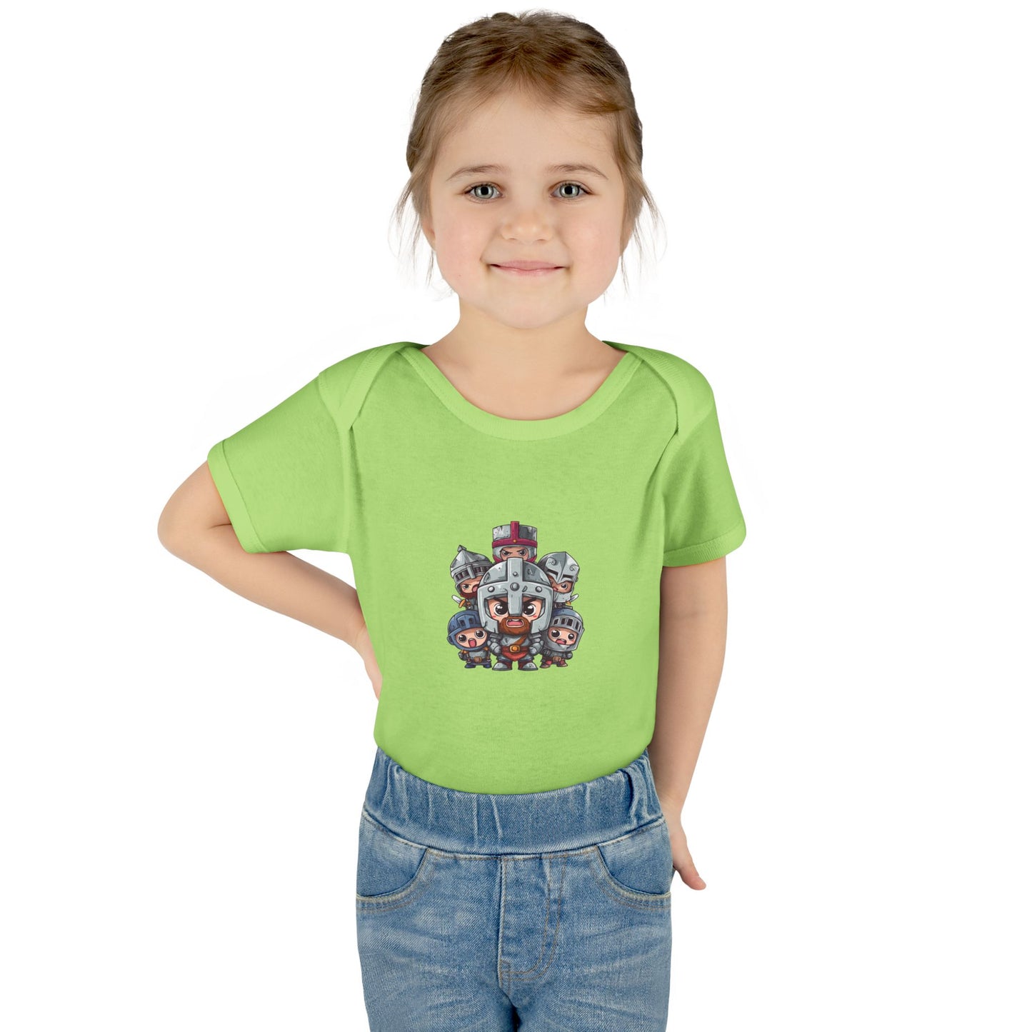 Baby Bodysuit — Cute Cartoon Viking Family Graphic