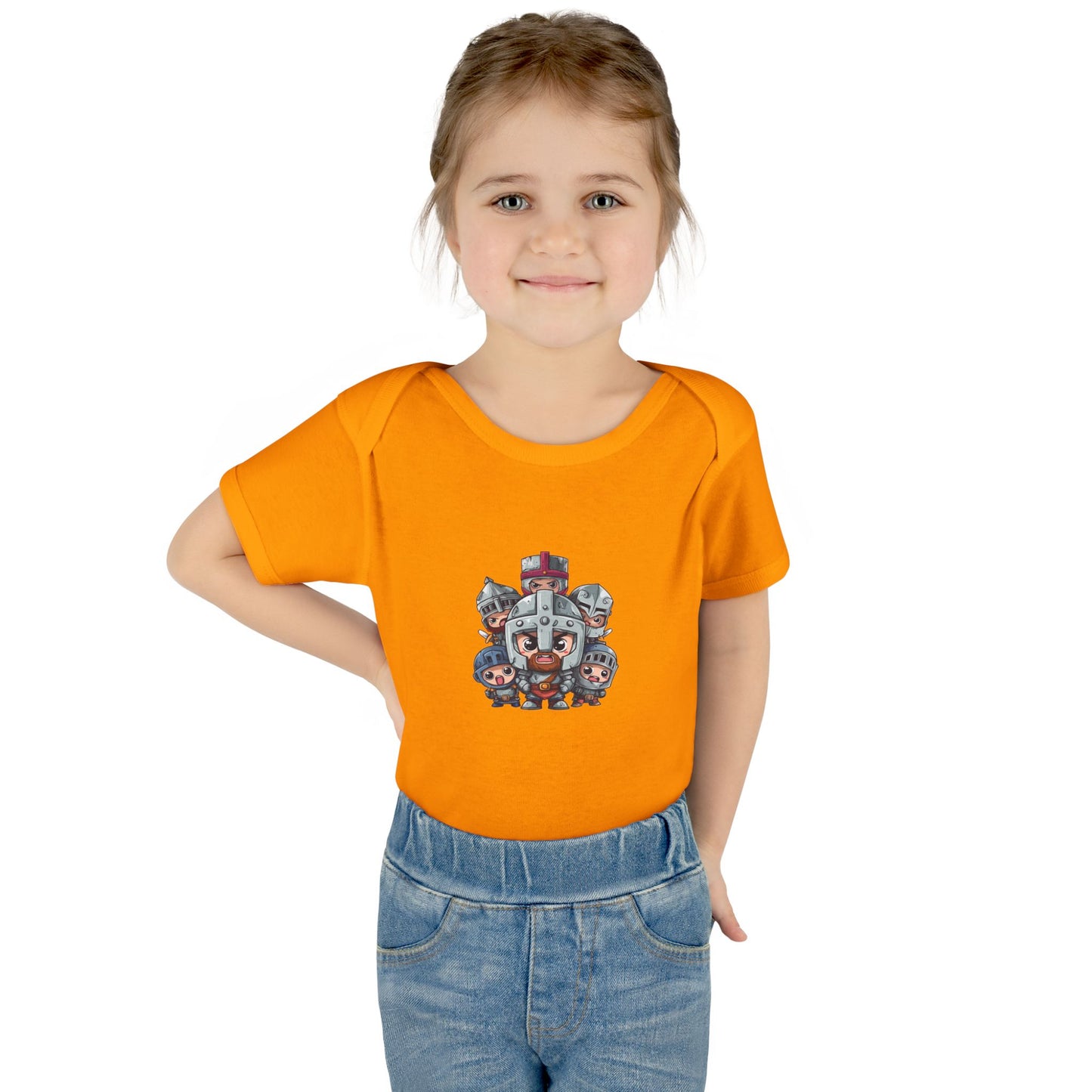 Baby Bodysuit — Cute Cartoon Viking Family Graphic