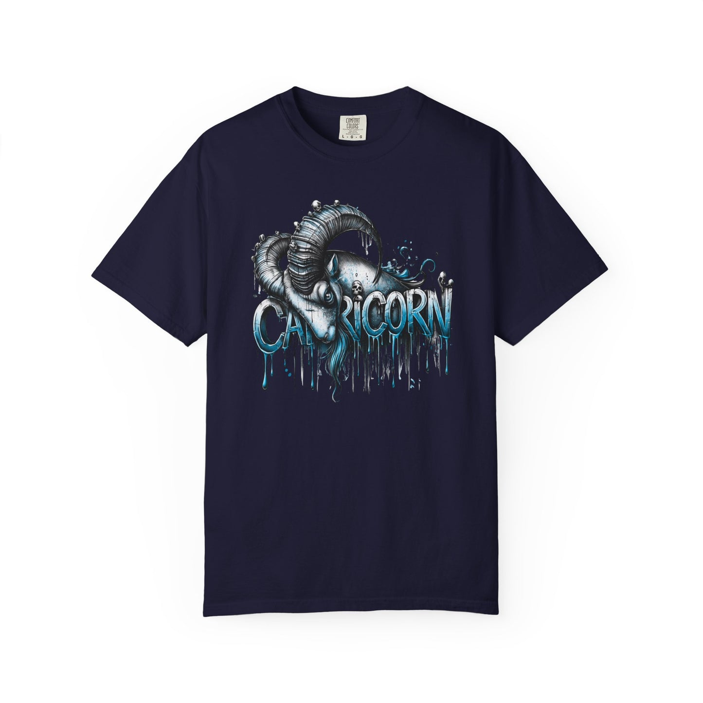 Capricorn-Zodiac Graphic Tee (Goat Horn Illustration)