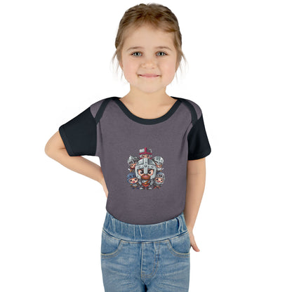 Baby Bodysuit — Cute Cartoon Viking Family Graphic