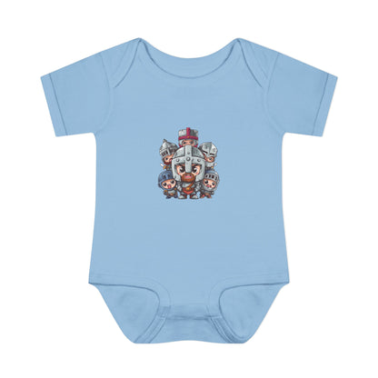 Baby Bodysuit — Cute Cartoon Viking Family Graphic