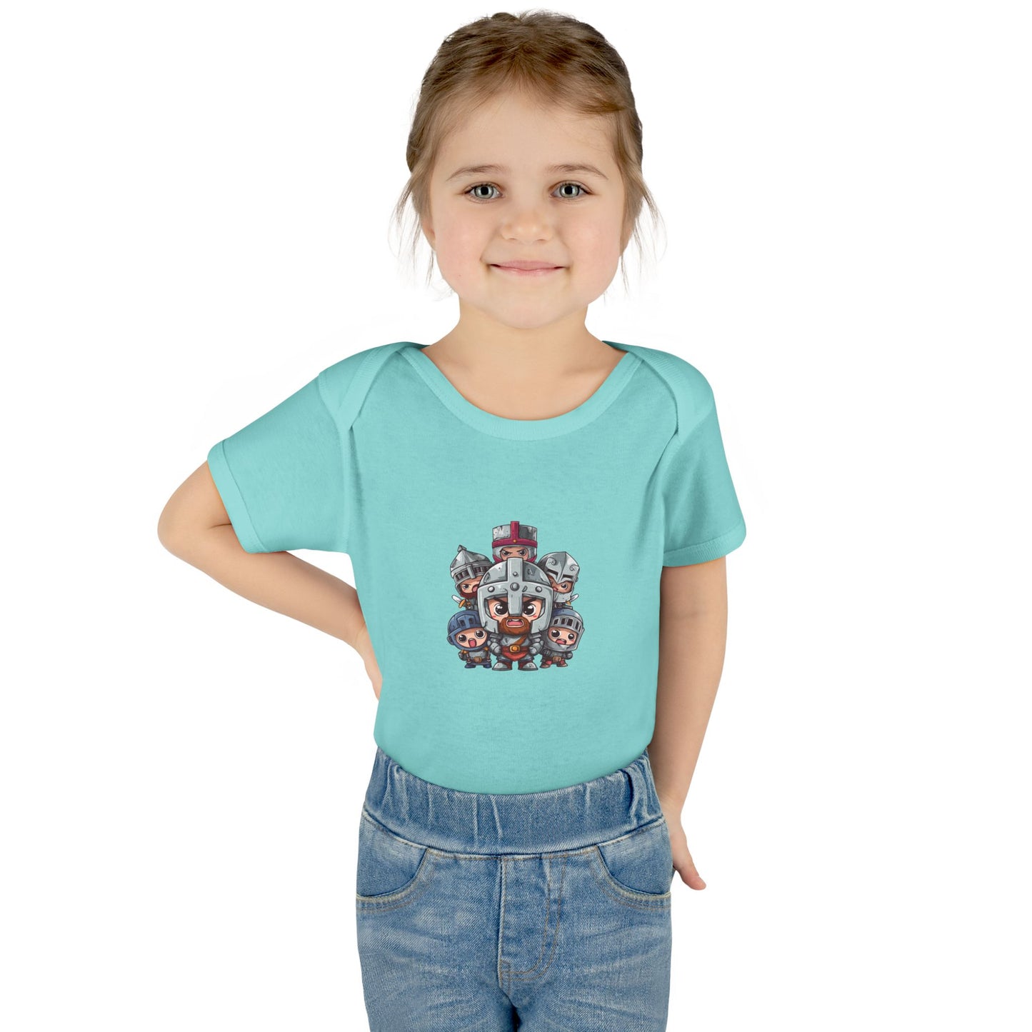 Baby Bodysuit — Cute Cartoon Viking Family Graphic