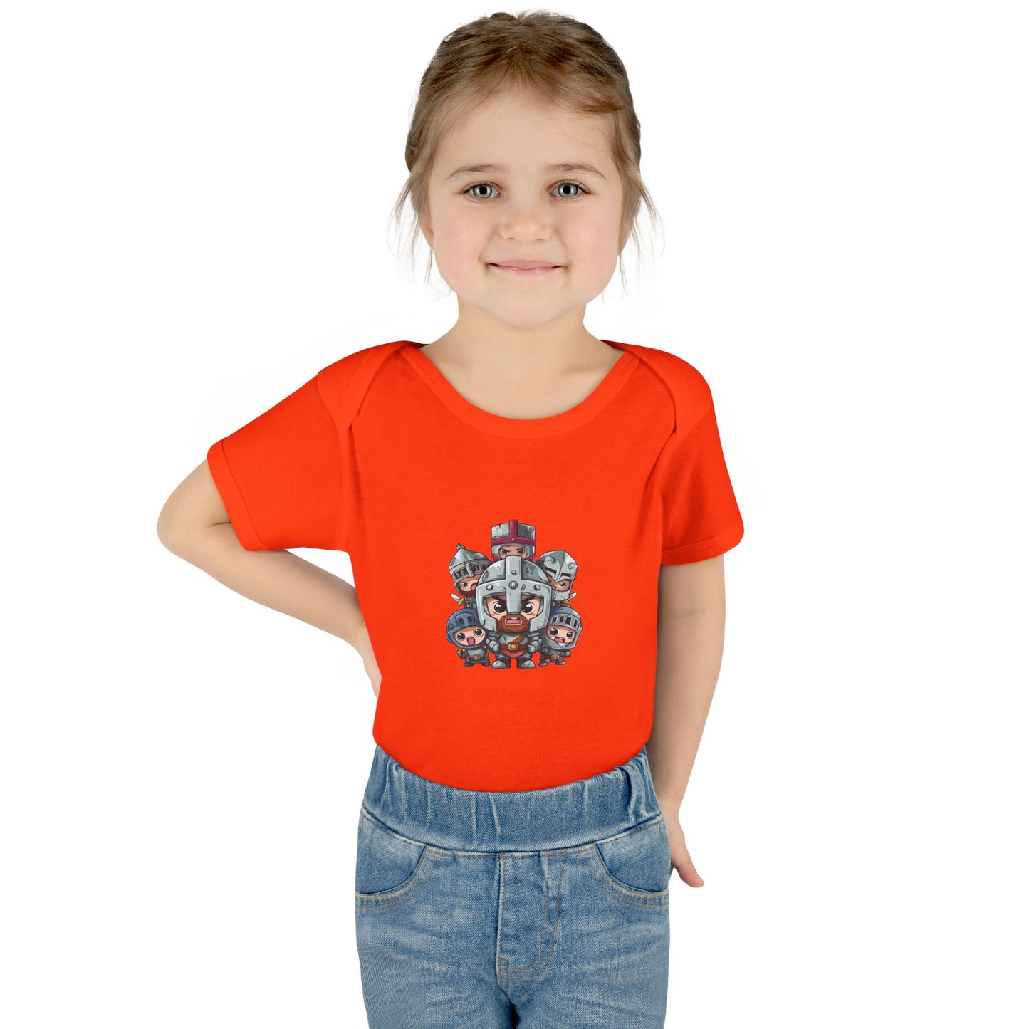 Baby Bodysuit — Cute Cartoon Viking Family Graphic