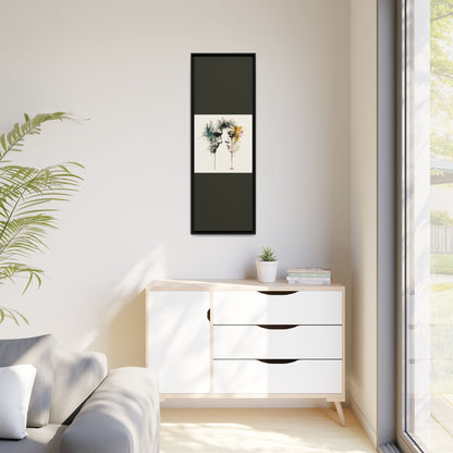 Framed Matte Canvas Art — Abstract Watercolor Faces Wall Print