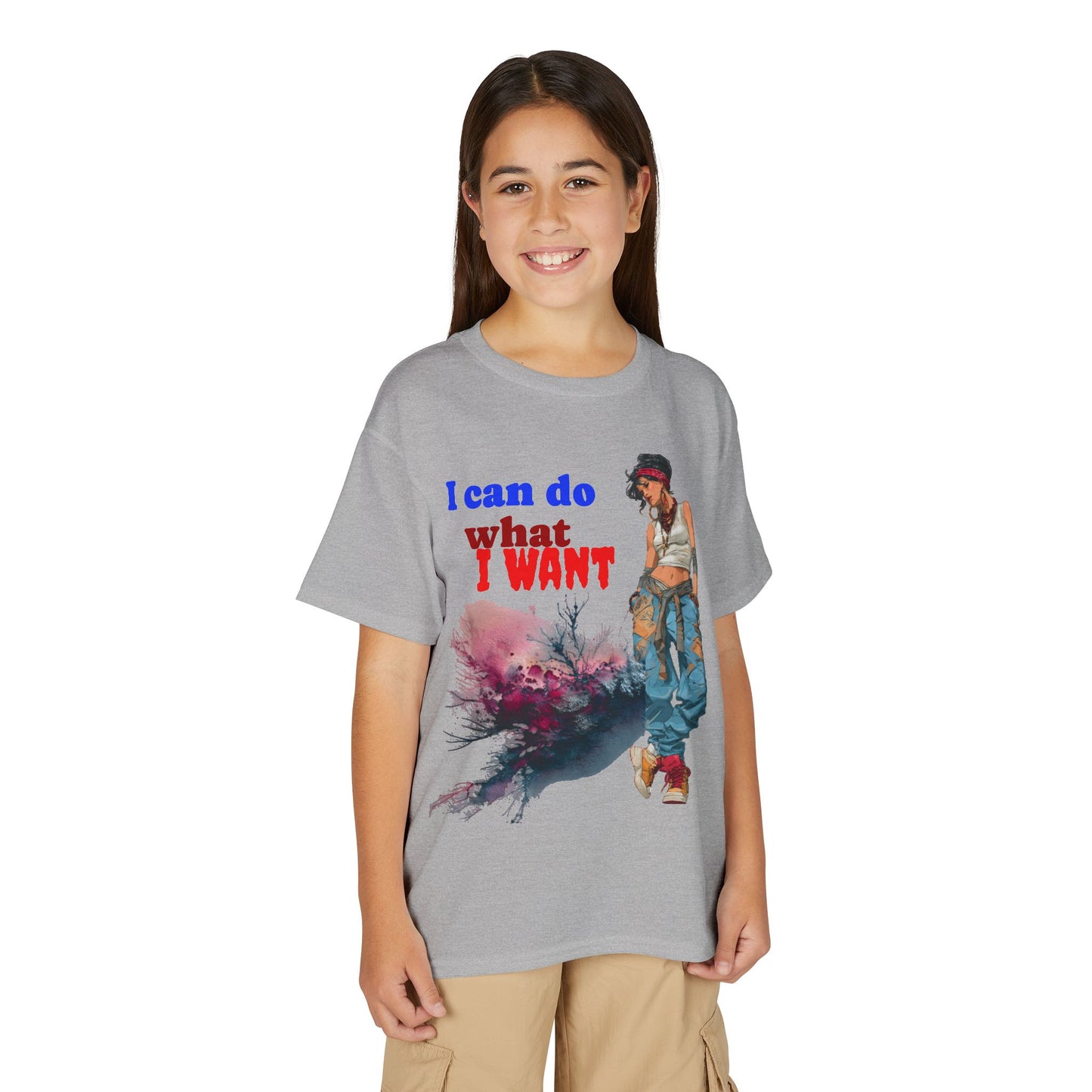 Girls Youth T-Shirt — "I Can Do What I Want" Street Style Graphic Tee