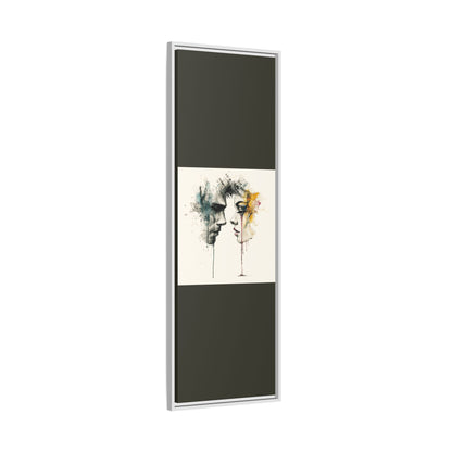 Framed Matte Canvas Art — Abstract Watercolor Faces Wall Print