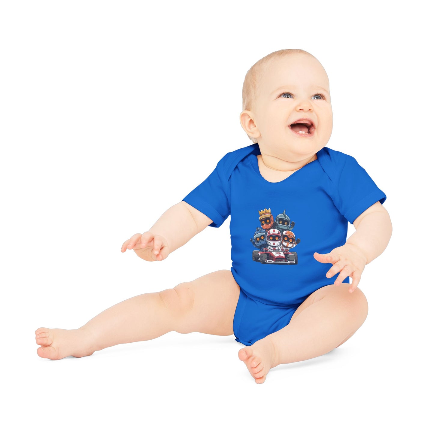 Baby Bodysuit — Cute Racing Kart Crew Graphic Organic Infant One-Piece