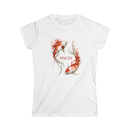 Pisces Women's Tee — Soft White Crewneck Zodiac Shir